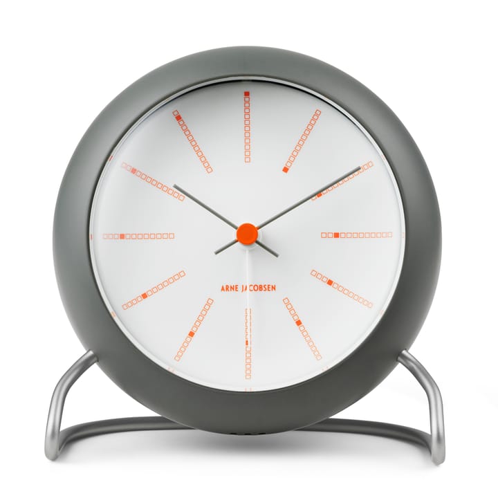 AJ Bankers pöytäkello Ø11 cm - Tummanharmaa - Arne Jacobsen Clocks