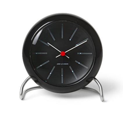 Arne Jacobsen Clocks AJ Bankers pöytäkello Musta