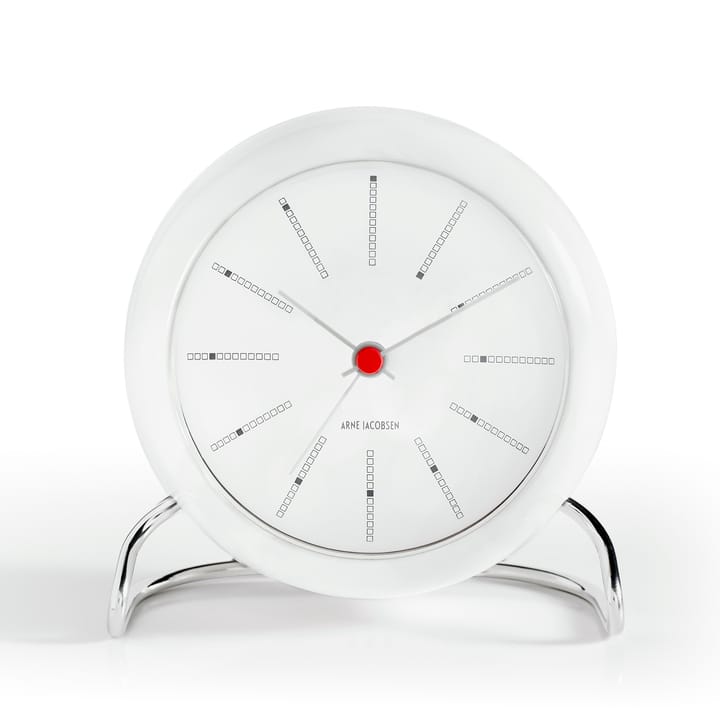 AJ Bankers pöytäkello - valkoinen - Arne Jacobsen Clocks
