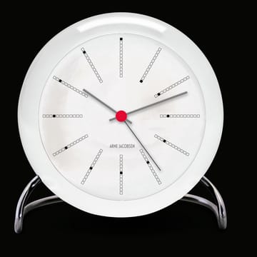 AJ Bankers pöytäkello - valkoinen - Arne Jacobsen Clocks