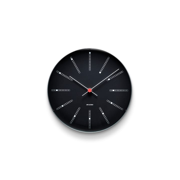 AJ Bankers seinäkello musta - Ø 21 cm - Arne Jacobsen Clocks