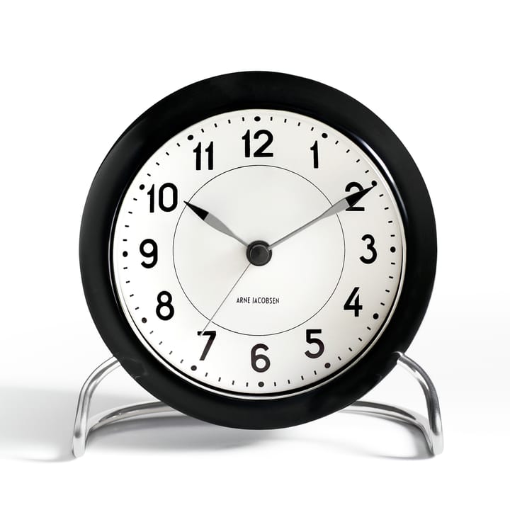 AJ Station pöytäkello - musta - Arne Jacobsen Clocks
