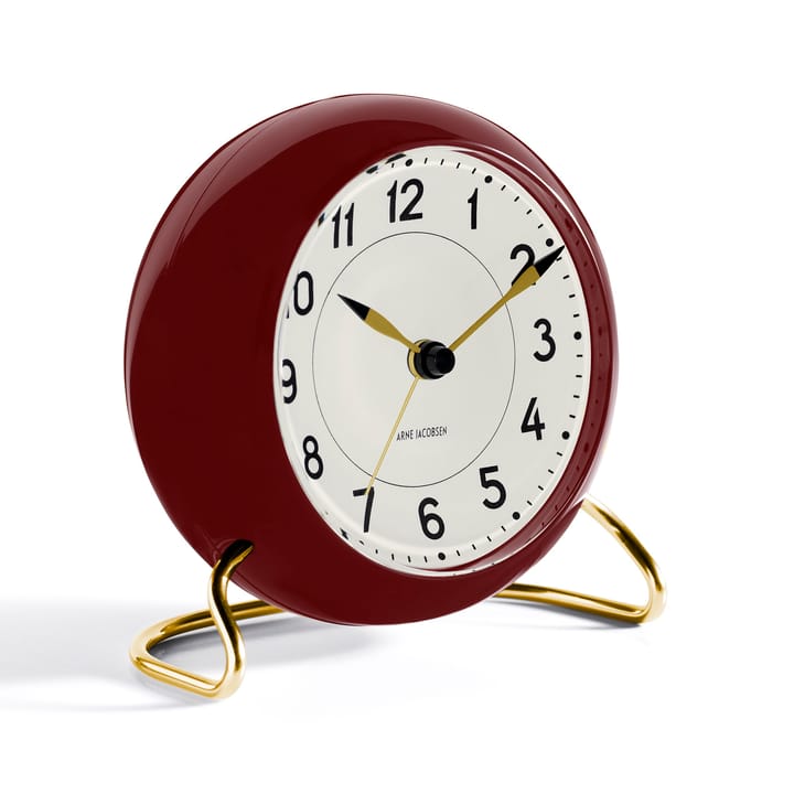AJ Station viininpunainen pöytäkello - viininpunainen - Arne Jacobsen Clocks