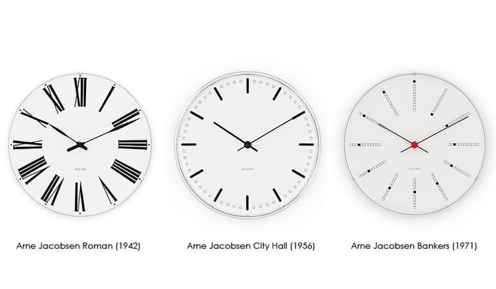 Arne Jacobsenin Bankers kello - Ø 210 mm - Arne Jacobsen Clocks