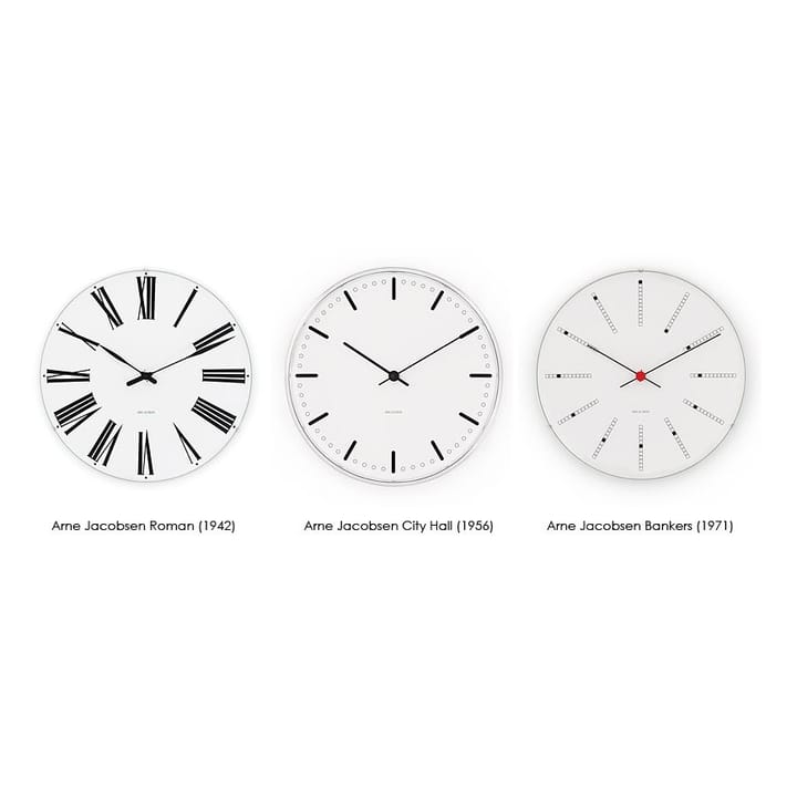 Arne Jacobsenin Bankers kello - Ø 290 mm - Arne Jacobsen Clocks