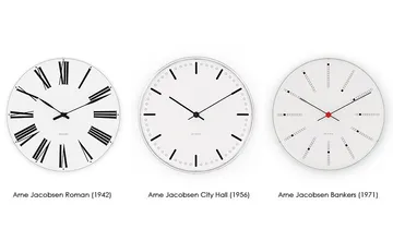 Arne Jacobsenin City Hall kello - Valkoinen, Ø16 cm - Arne Jacobsen Clocks