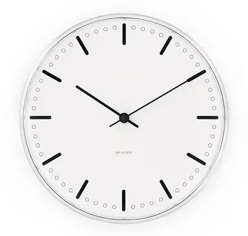 Arne Jacobsenin City Hall kello - Valkoinen, Ø29 cm - Arne Jacobsen Clocks
