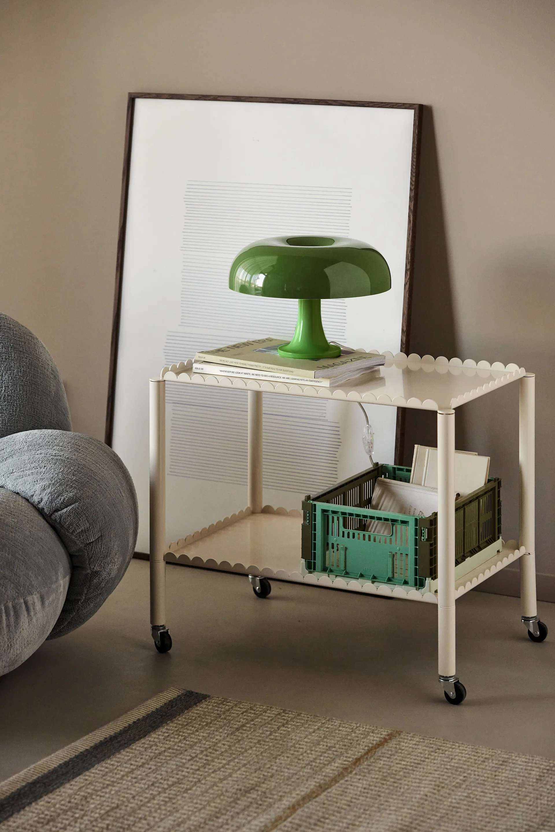 Nessino-pöytälamppu erikoisversio Ø32 cm, Vihreä Artemide