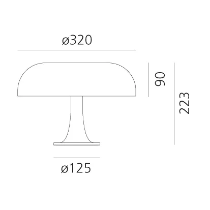 Nessino pöytälamppu, Ruby red Artemide