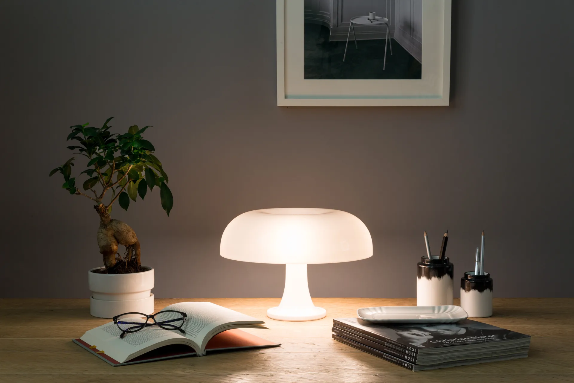 Nessino pöytälamppu, valkoinen Artemide