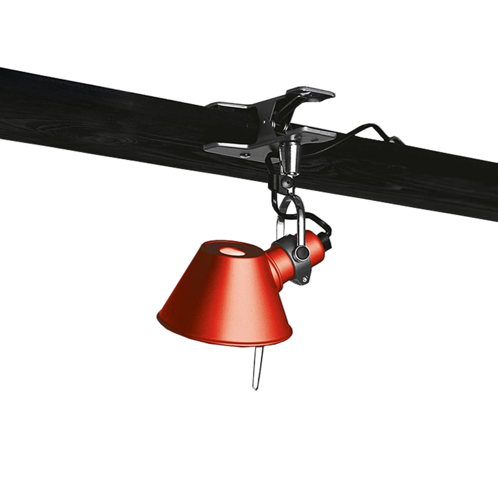 Artemide Tolomeo Micro Pinza seinävalaisin puristinkiinnitys punainen