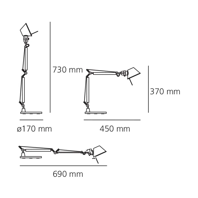 Tolomeo micro pöytälamppu, Ruby red Artemide
