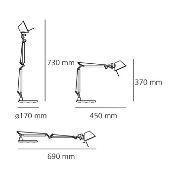 Tolomeo micro pöytälamppu - Ruby red - Artemide