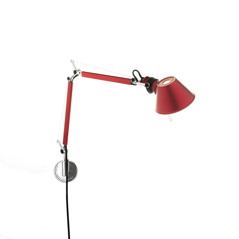 Tolomeo Micro seinävalaisin, anodisoitu punainen Artemide