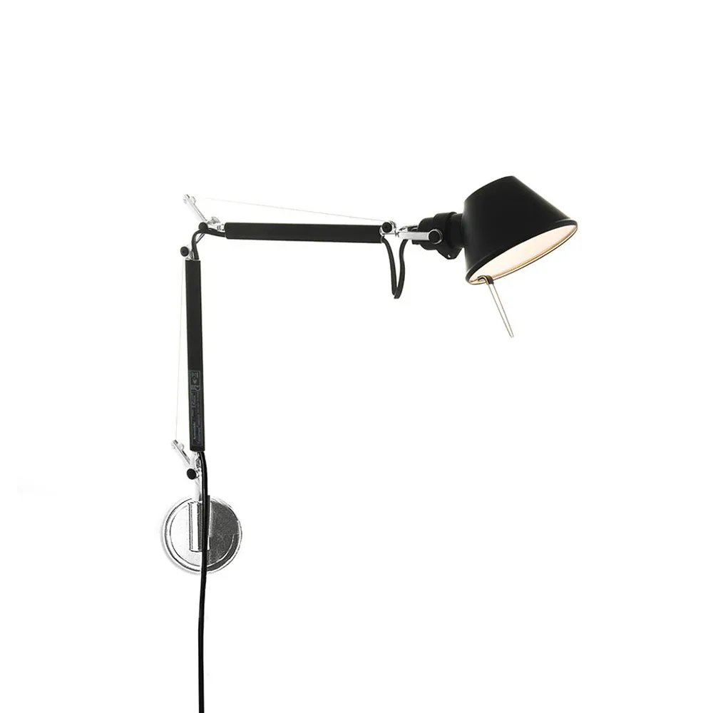 Tolomeo Micro seinävalaisin, musta Artemide
