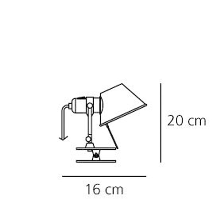 Tolomeo Pinza Micro seinävalaisin LED, alumiini, led Artemide