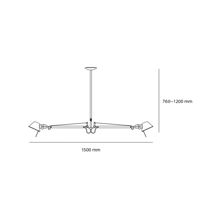 Tolomeo riippuvalaisin, alumiini Artemide