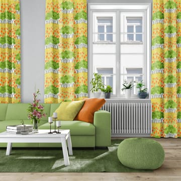 Allé kangas - Keltainen-vihreä - Arvidssons Textil