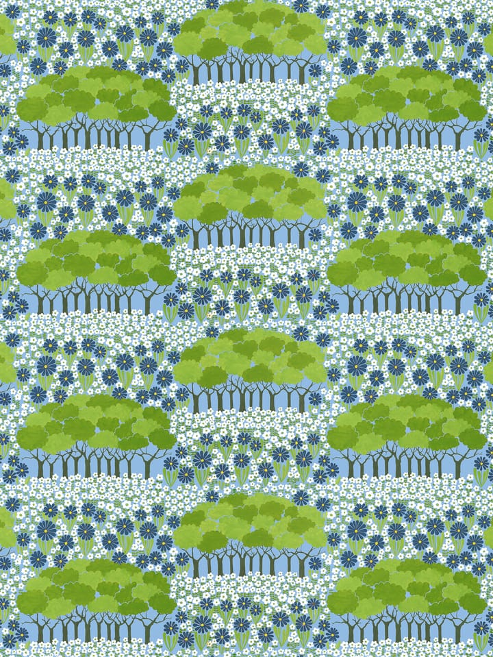 Allé kangas - Vihreä-sininen - Arvidssons Textil