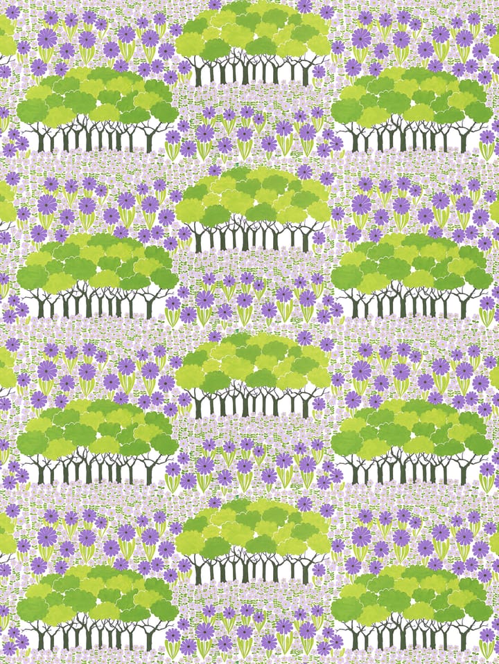 Allé kangas - Vihreä-violetti - Arvidssons Textil
