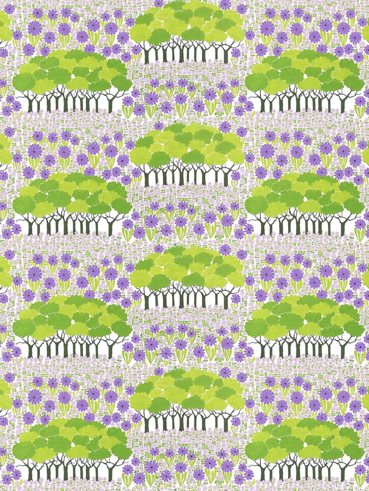 Allé kangas - Vihreä-violetti - Arvidssons Textil