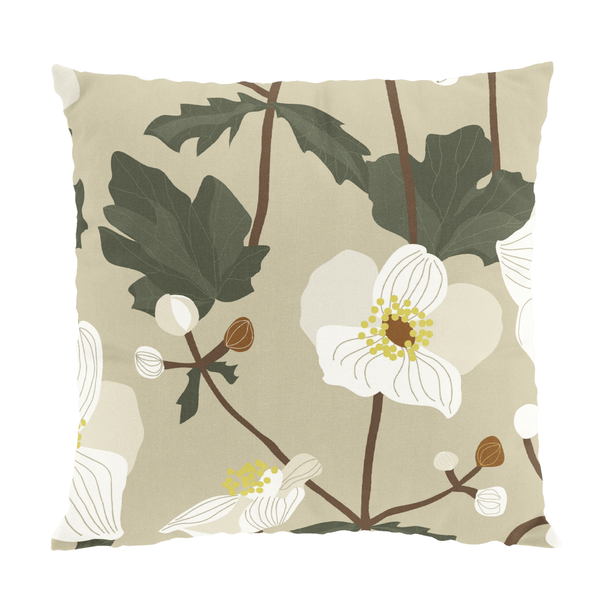 Arvidssons Textil Anemoni tyynynpäällinen 47x47 cm Beige