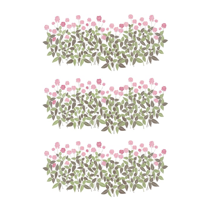 Ängsmark kangas - Vihreä-vaaleanpunainen - Arvidssons Textil
