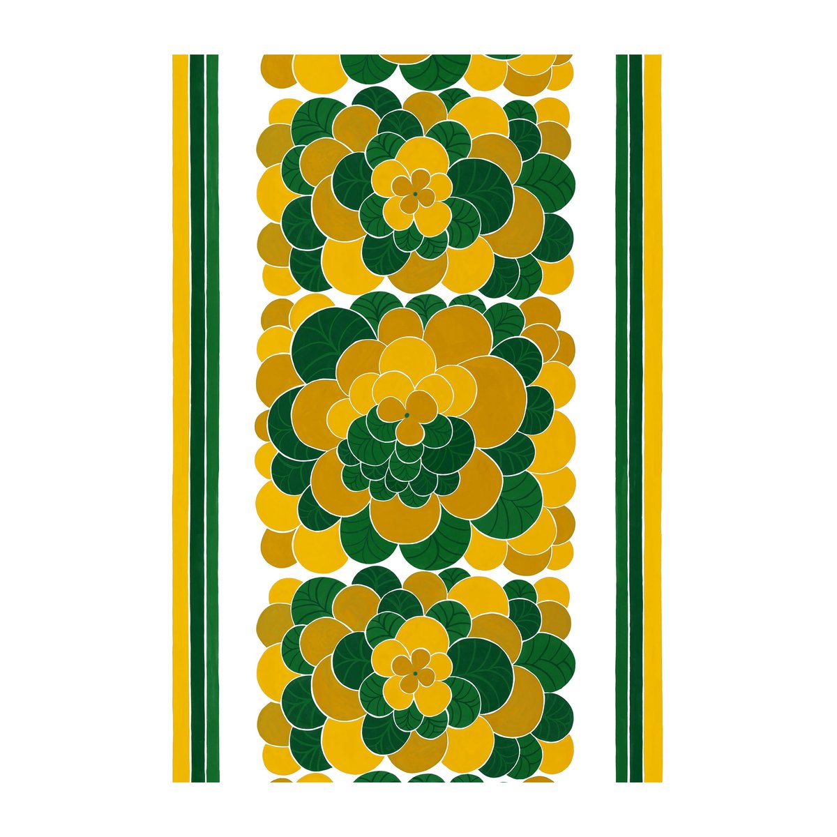 Arvidssons Textil Cirrus kangas Keltainen-vihreä