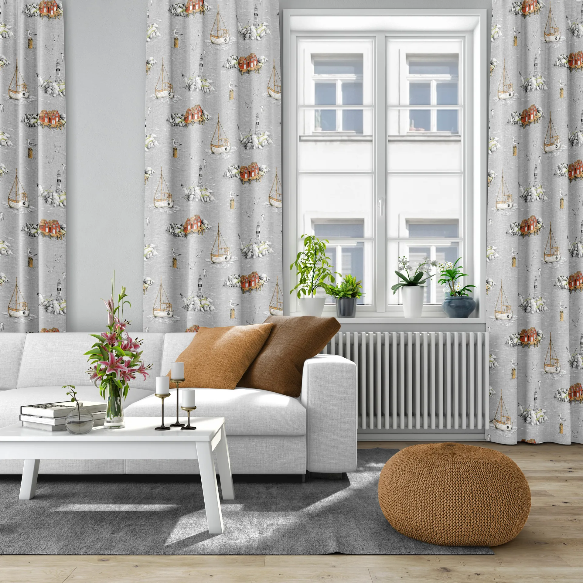 Fiskeskär kangas, Harmaa Arvidssons Textil