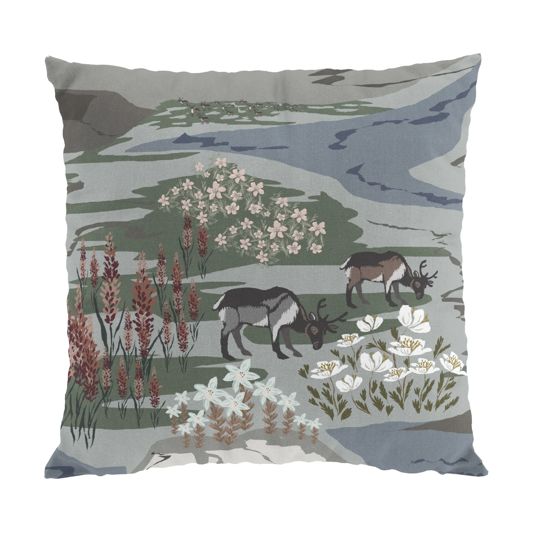 Fjällängar tyynynpäällinen 47x47 cm, Harmaanvihreä Arvidssons Textil