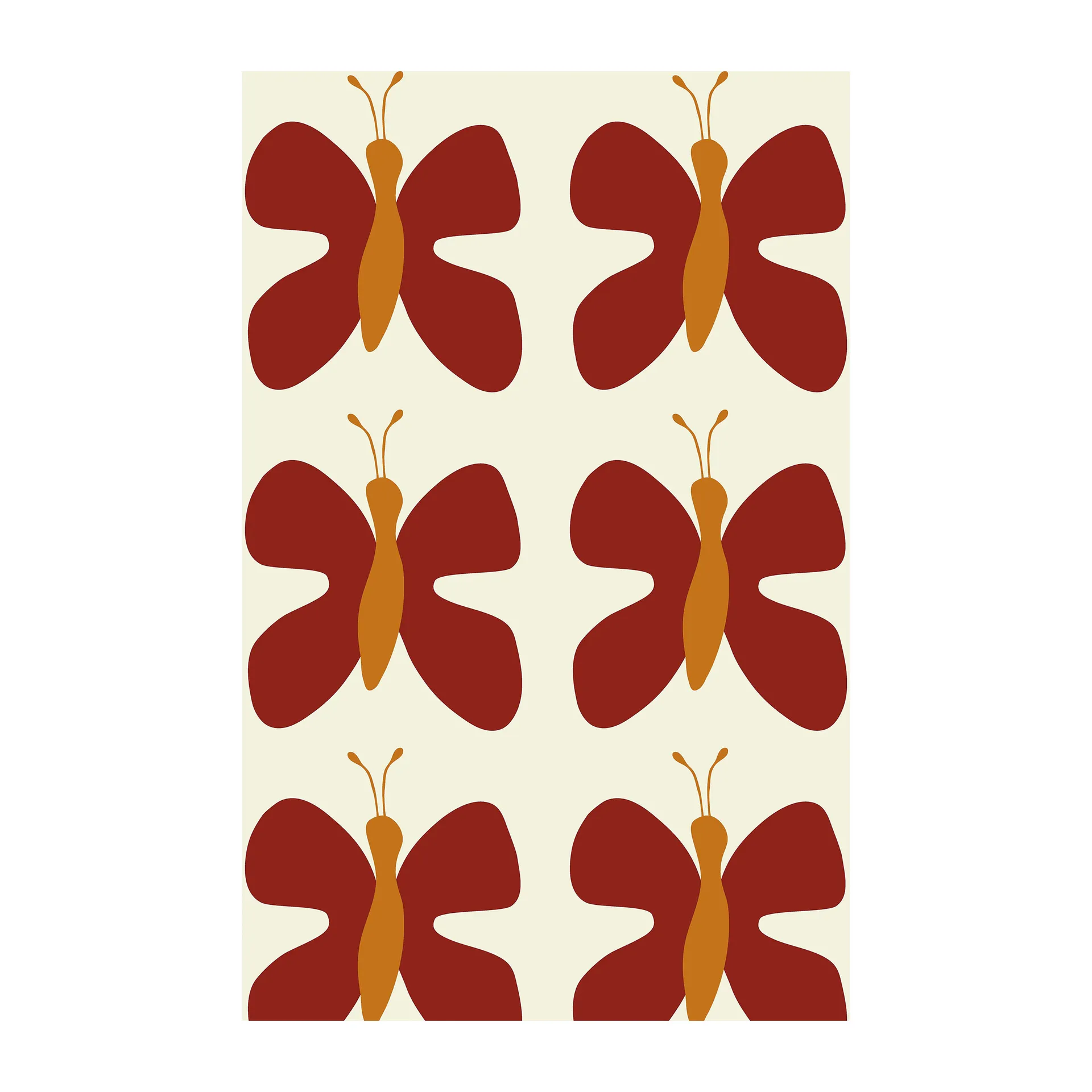Fjäril kangas, Punainen Arvidssons Textil
