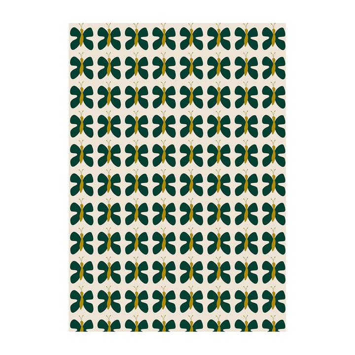 Fjäril Mini -kangas - Vihreä-keltainen - Arvidssons Textil