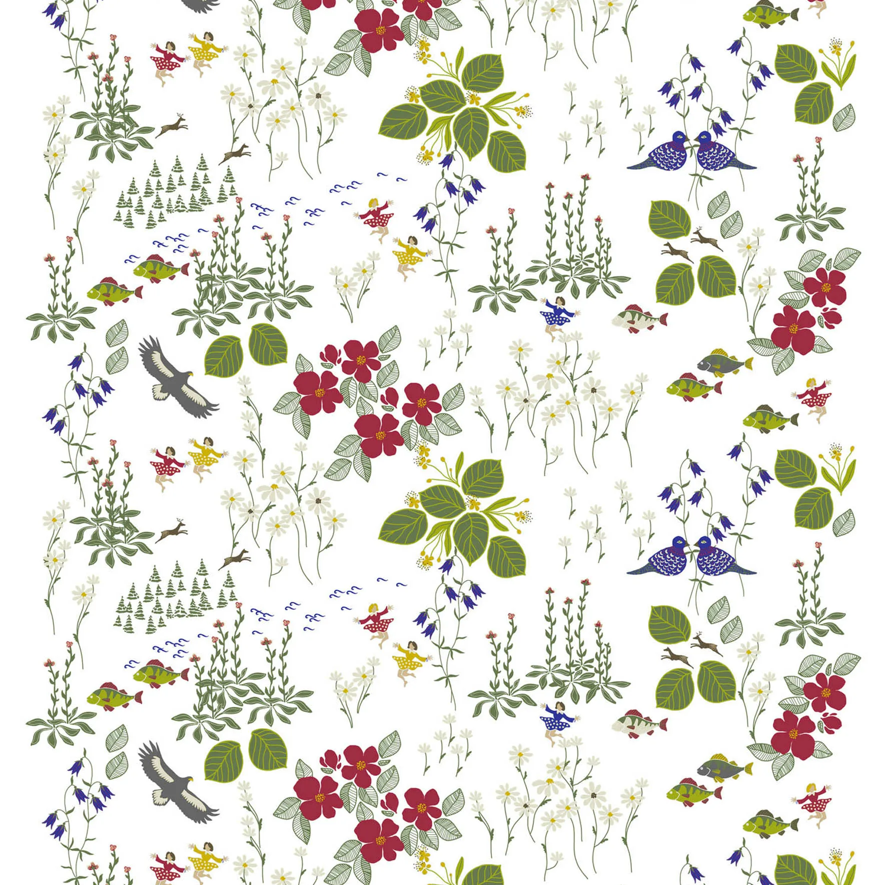 Himlajorden kangas, valkoinen Arvidssons Textil