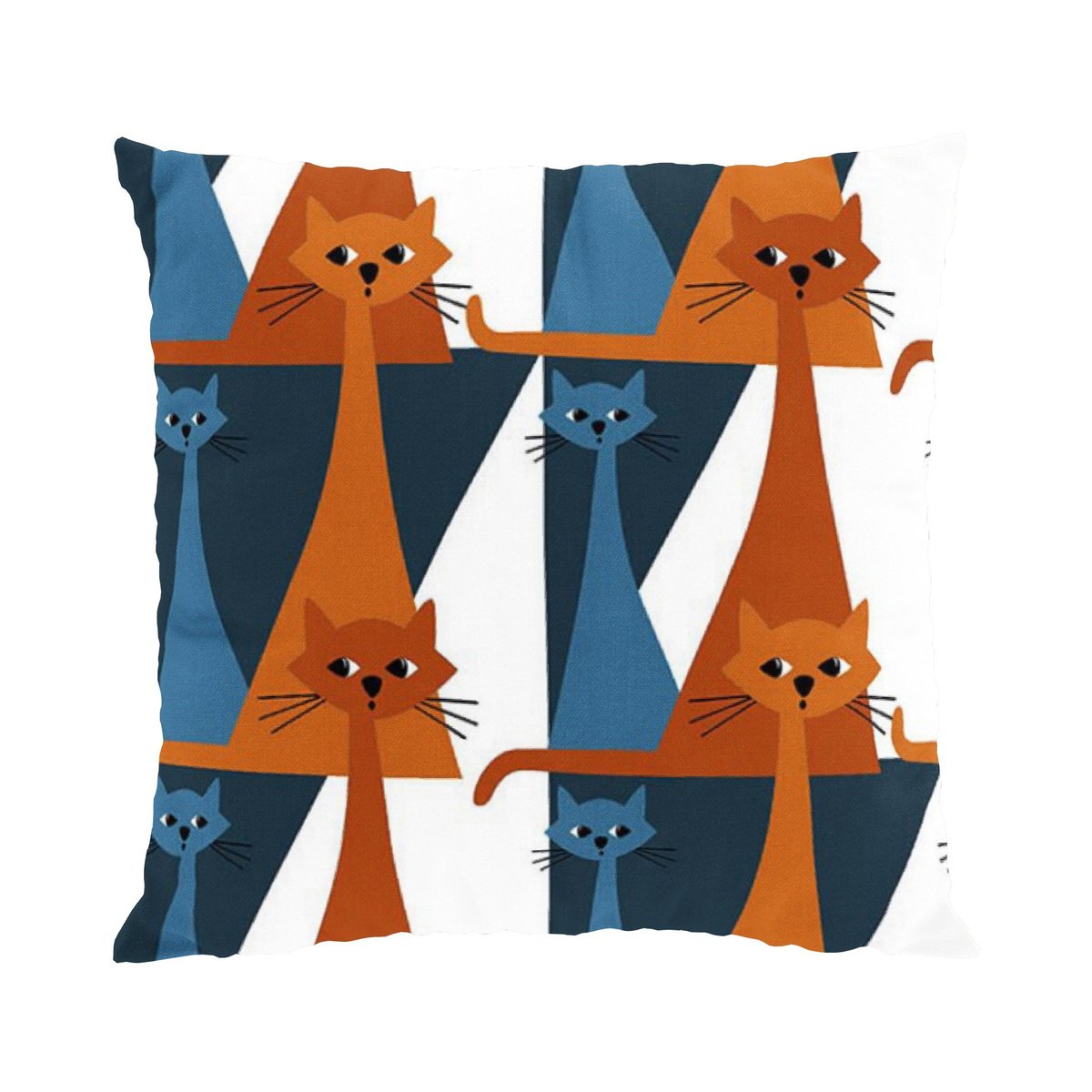 Arvidssons Textil Kitty tyynynpäällinen 47×47 cm Sininen-oranssi