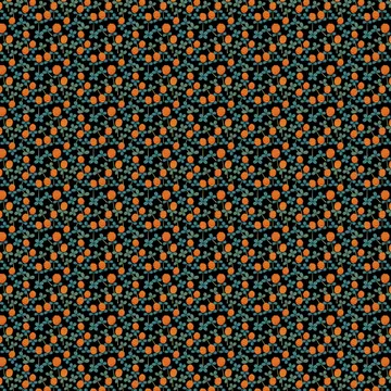 Klöveräng vahaliina - Oranssi-musta - Arvidssons Textil