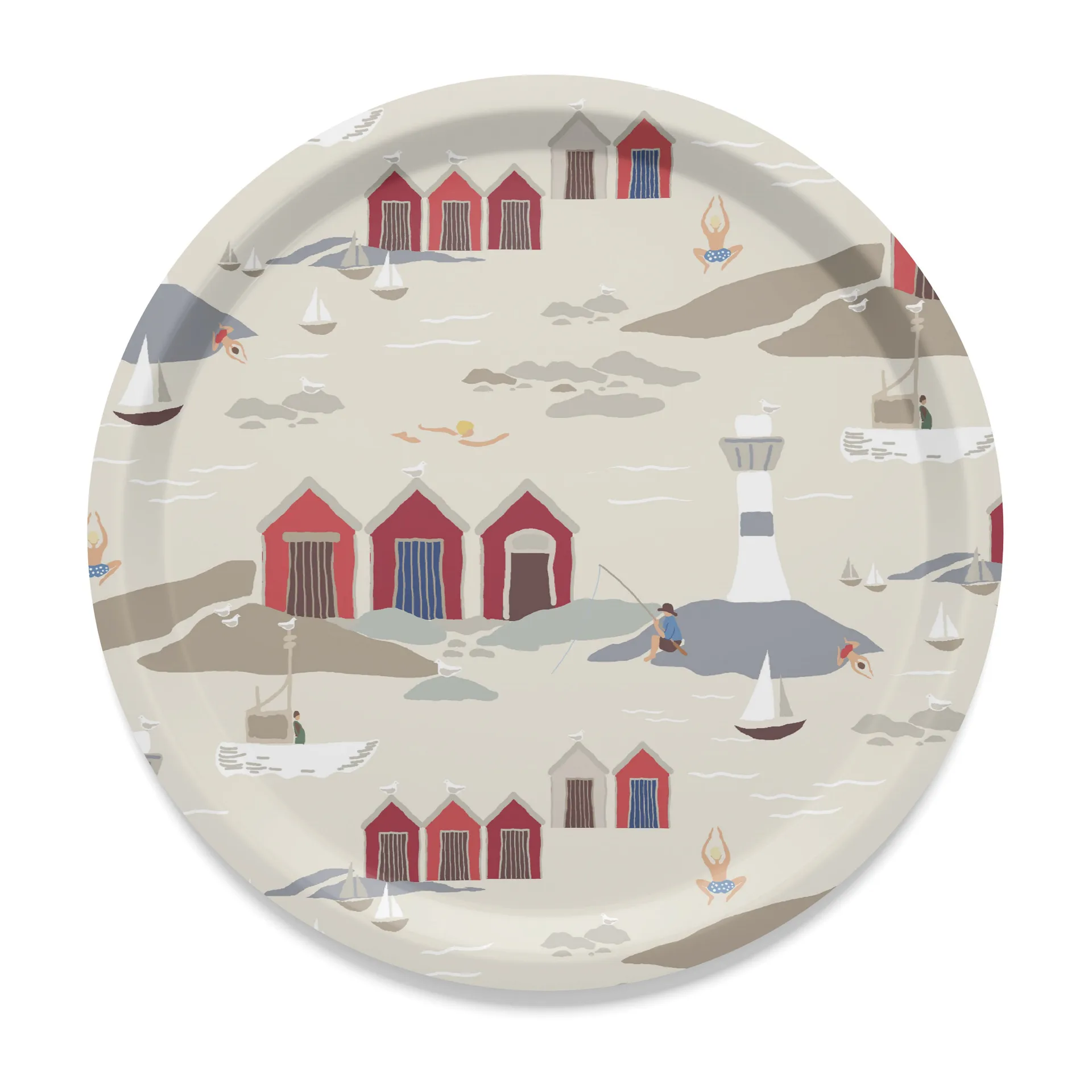 Kust tarjotin Ø 31 cm, Beige Arvidssons Textil