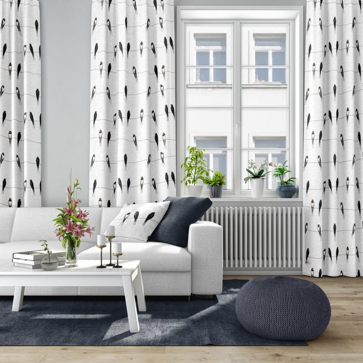 Ladusvalor kangas, valkoinen Arvidssons Textil