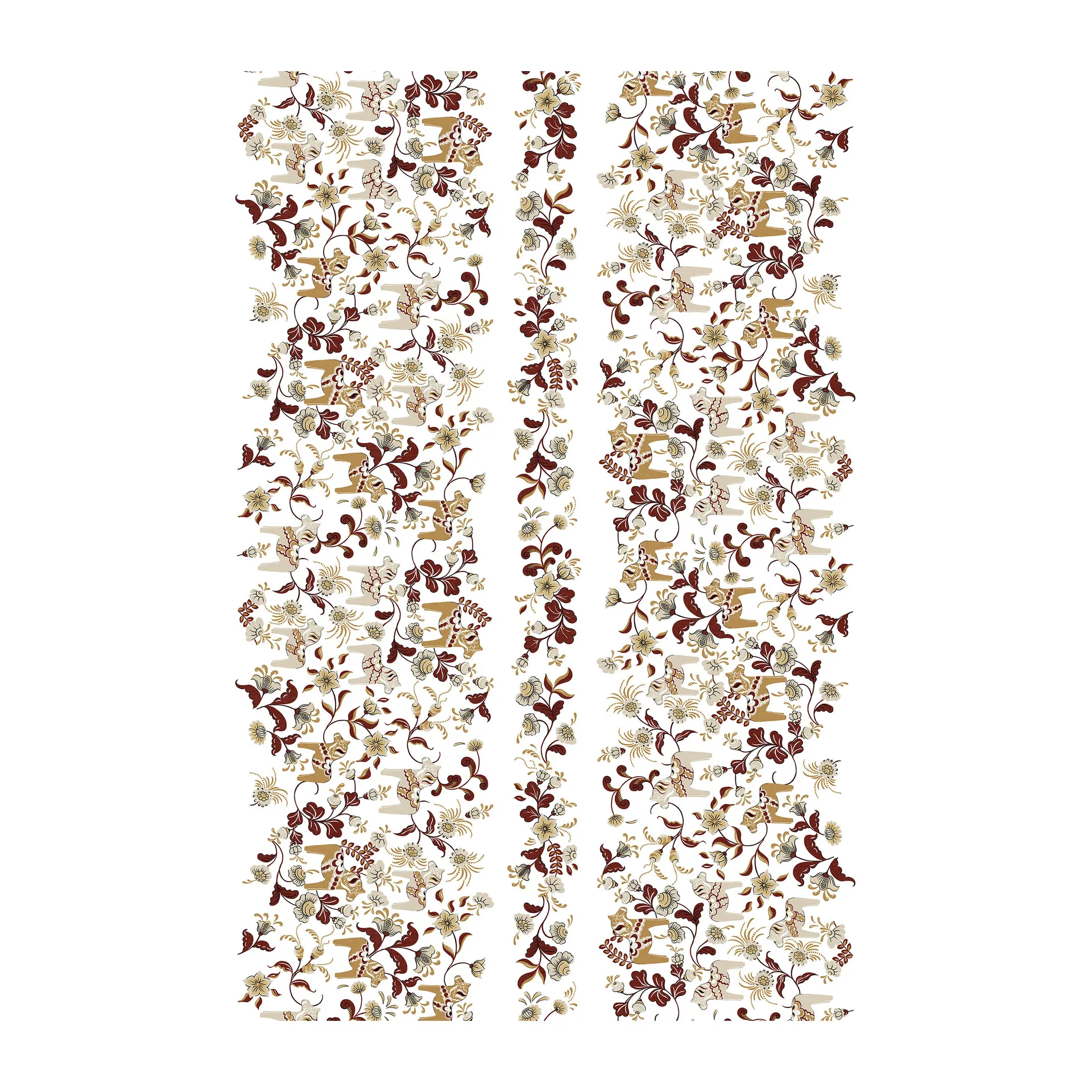 Leksand Bård -kangas, Punainen;Beige Arvidssons Textil