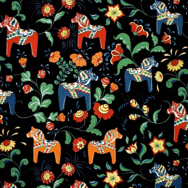 Leksand kangas - musta - Arvidssons Textil