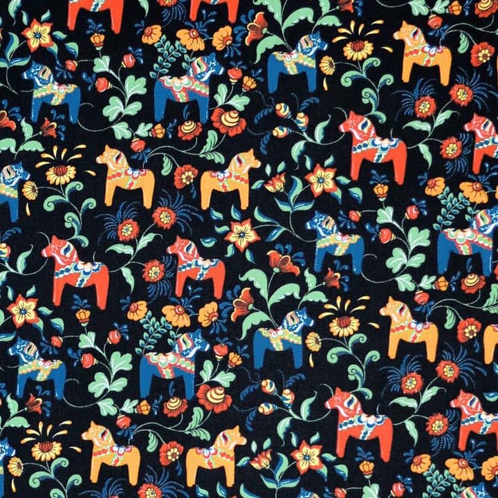 Leksand mini kangas, musta Arvidssons Textil