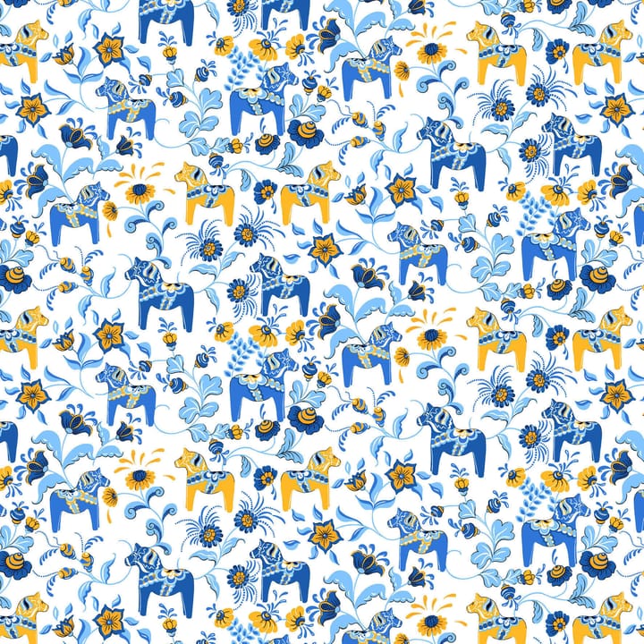 Leksand mini kangas - Sininen-keltainen - Arvidssons Textil
