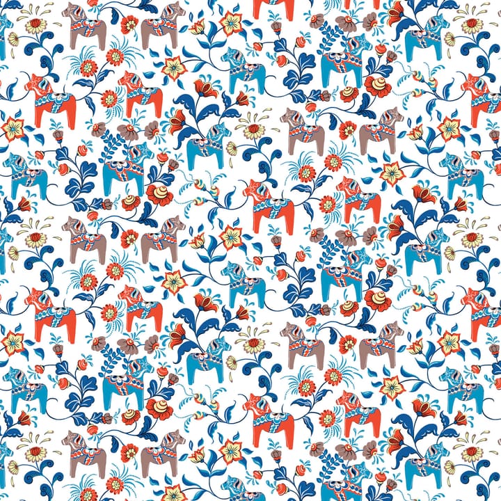 Leksand vahaliina - Sininen-oranssi - Arvidssons Textil