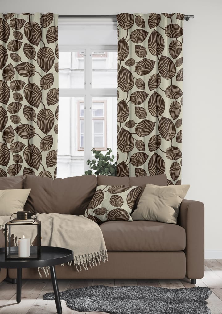Lyckans blad kangas, Ruskea Arvidssons Textil