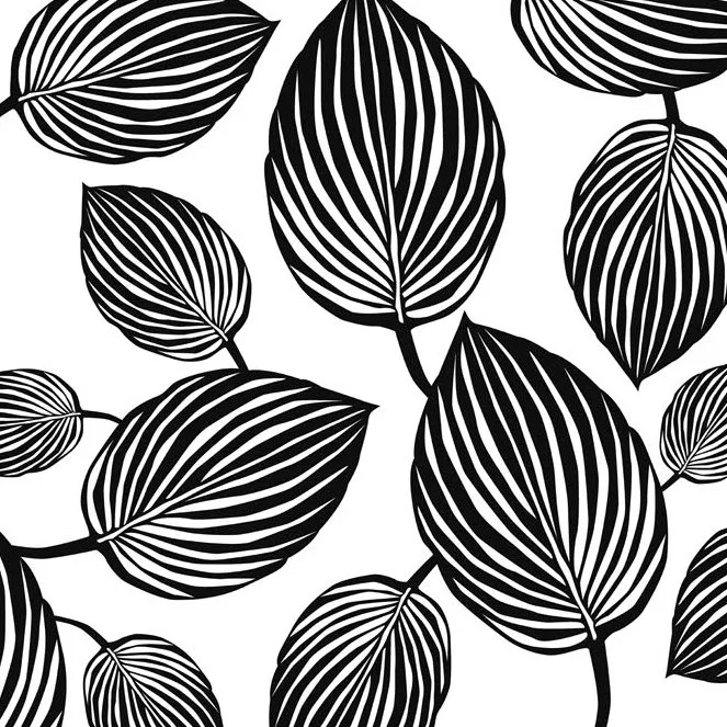 Lyckans blad kangas, valkoinen Arvidssons Textil