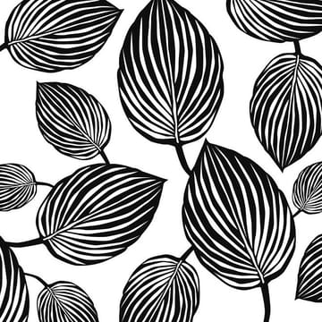 Lyckans blad kangas - valkoinen - Arvidssons Textil