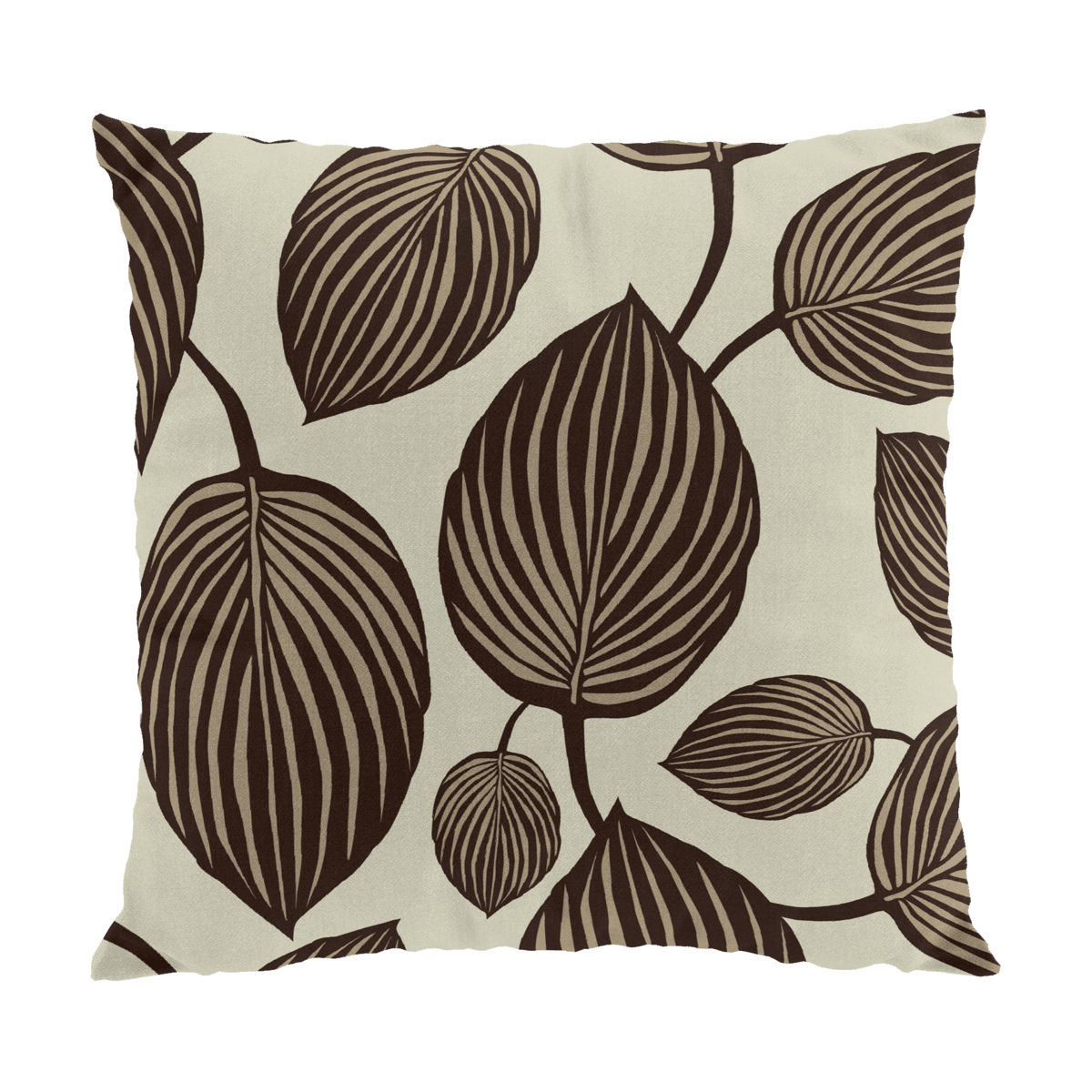 Arvidssons Textil Lyckans blad tyynynpäällinen 45×45 cm Ruskea