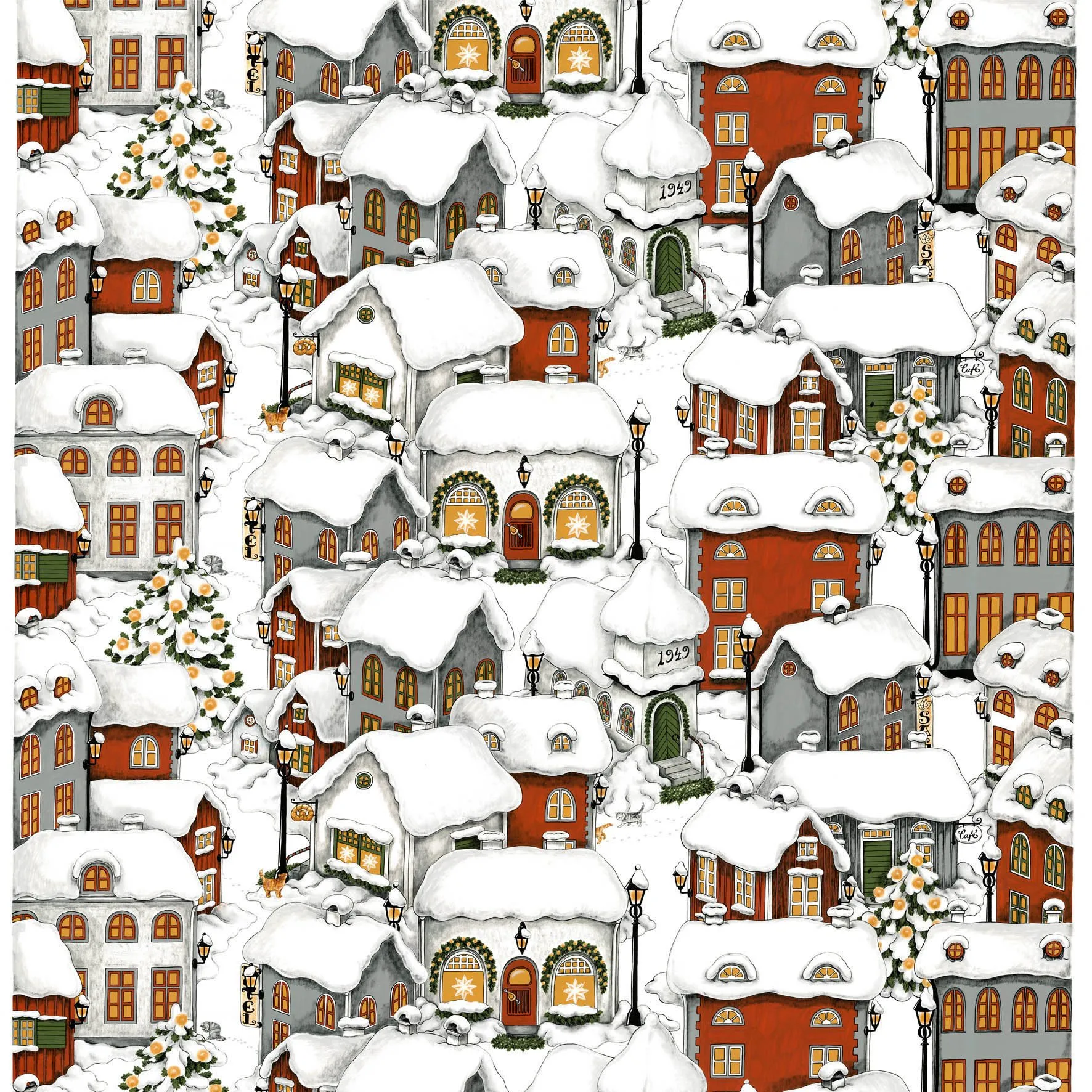 Lyckeby kangas, monivärinen Arvidssons Textil