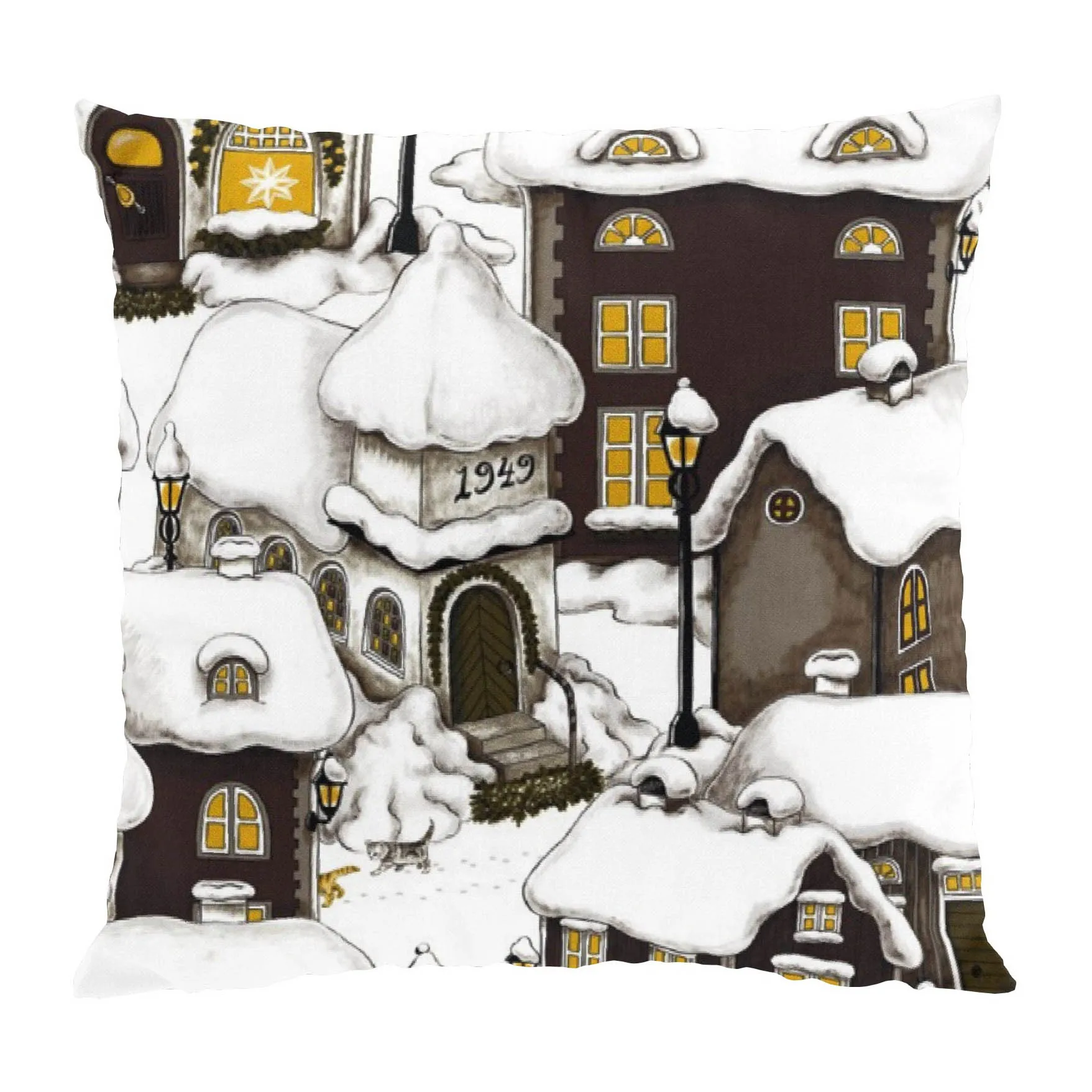 Lyckeby tyynyliina 43x43 cm, Ruskea Arvidssons Textil