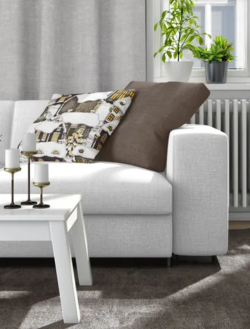 Lyckeby tyynyliina 43x43 cm - Ruskea - Arvidssons Textil