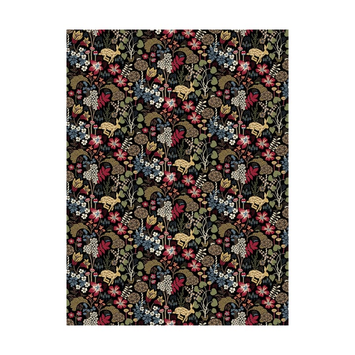 Lyckeflykt kangas - Punaruskea - Arvidssons Textil
